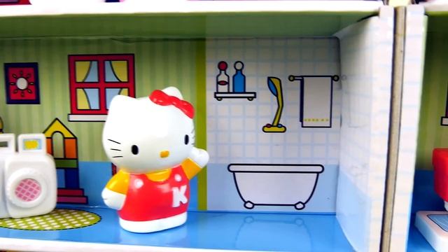 Hello Kitty и её домик - Видео с игрушками для девочек Hello Kitty and her house смотреть онлайн