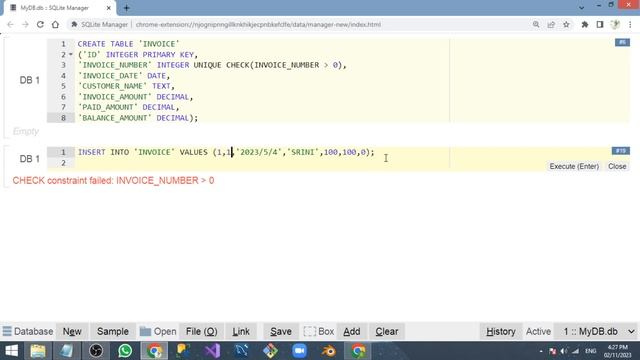 SQLite Tutorial Part 8 - CHECK Constraint смотреть онлайн