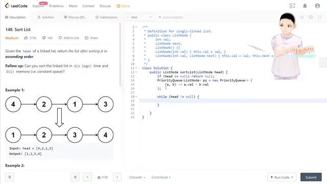Leetcode 148 - Sort List (JAVA, Solution Explain!) смотреть онлайн
