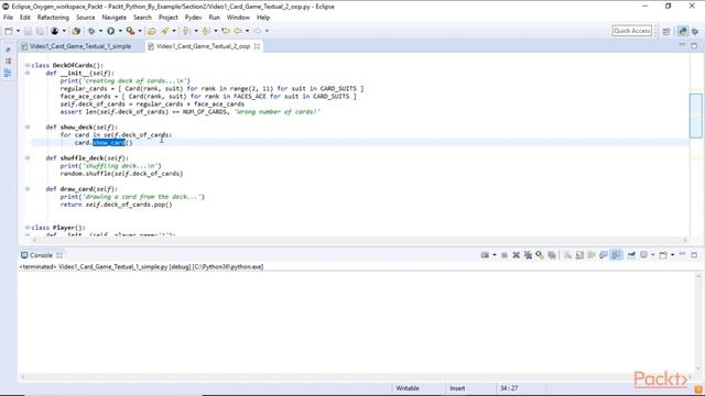 Python By Example: Deck of Cards Game Using Textual Cards|packtpub.com смотреть онлайн