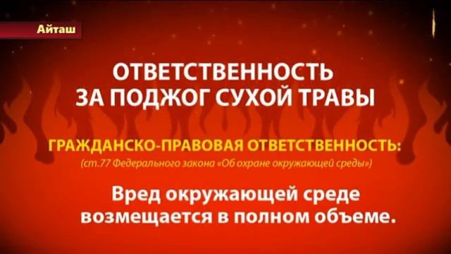 Ролик ГО ЧС района - Пал сухой травы смотреть онлайн