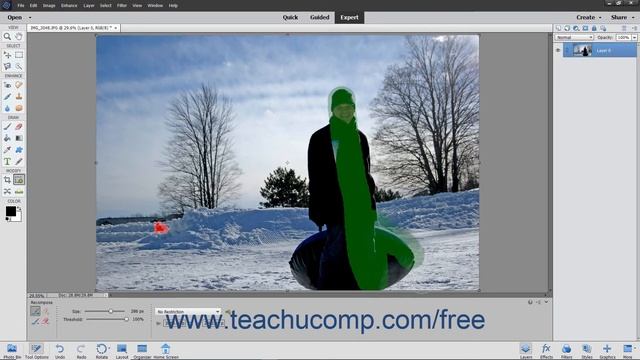 Photoshop Elements 2020 Tutorial The Recompose Tool Adobe Training смотреть онлайн