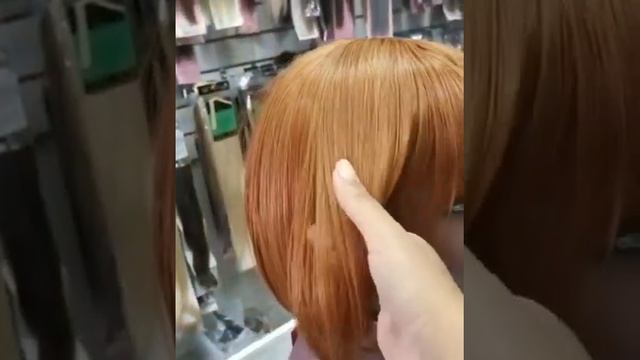 Парик каре рыжего оттенка с челкой смотреть онлайн