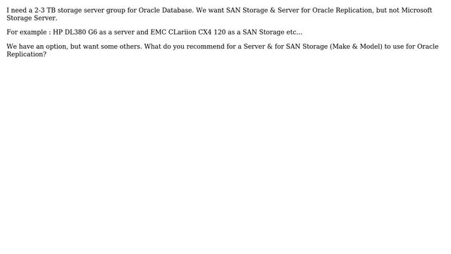 Databases: SAN Storage & Server for Oracle Replication смотреть онлайн