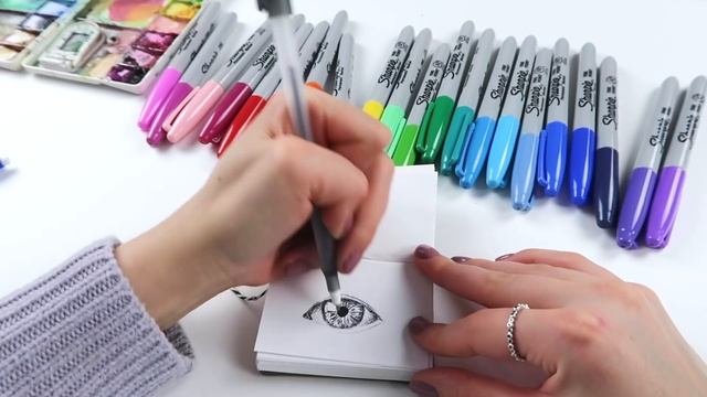 Drawing in a Super TINY Sketchbook?! смотреть онлайн