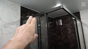 угловая душевая кабина без поддона