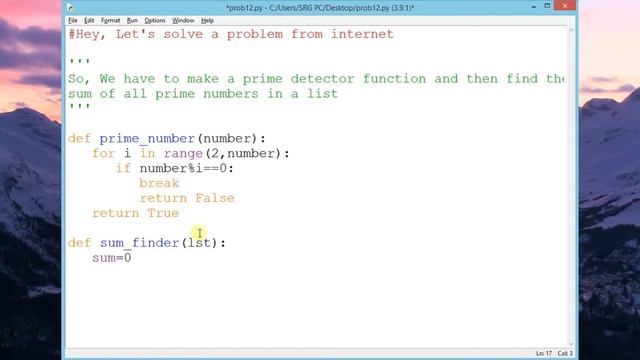 The problem from the Internet: Sum of Prime Numbers Problem | Python Simple Practice Problem смотреть онлайн