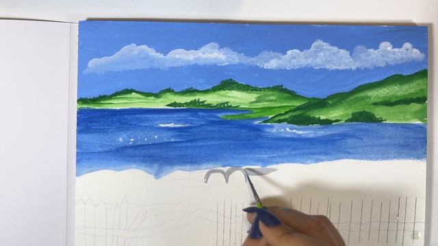 paint with me /studio Ghibli landscape /poster colour painting /pro's creative art смотреть онлайн