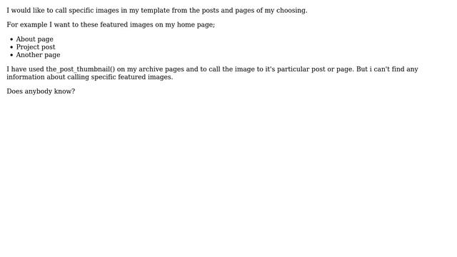 Wordpress: How can I call a posts featured image in any template? смотреть онлайн