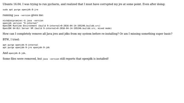Ubuntu: Fouled up my openjdk-8-jre смотреть онлайн