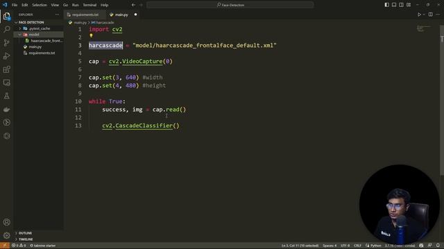 Real Time Face Detection using Haar-cascade Model | OpenCV-Python? смотреть онлайн