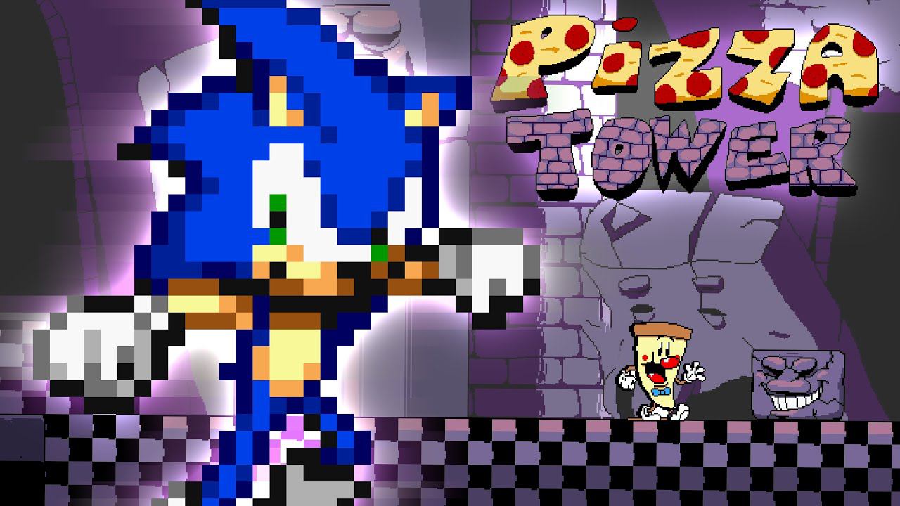 Advance Sonic In Pizza Tower ► Pizza Tower Mods