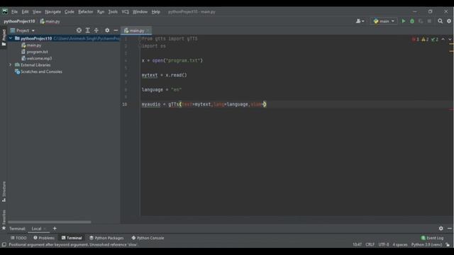 How To Program a Text To Speech in Easy Way By Python in Pycharm | CODINGLY смотреть онлайн