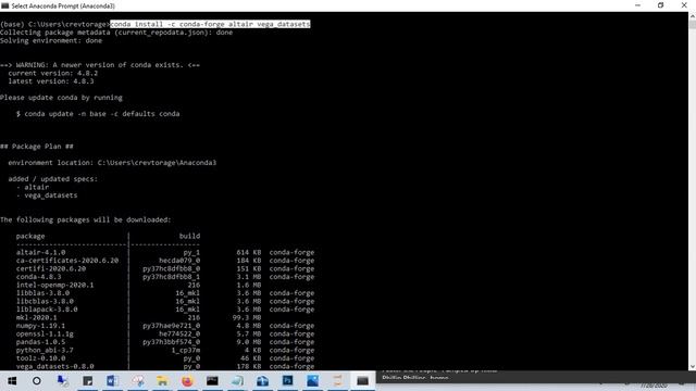 How to Install Altair in Anaconda смотреть онлайн