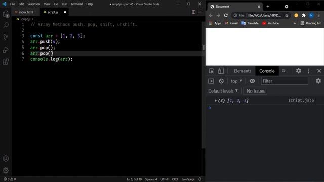48. Array Methods push, pop, shift and unshift. | JavaScript Full Complete Course In Bangla | смотреть онлайн