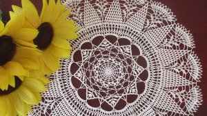 ПРЕВОСХОДНАЯ САЛФЕТКА "КАССАНДРА" КРЮЧКОМ (МК на Рутуб)