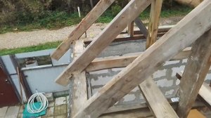 баня своими руками .крыша стропила.