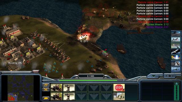 Usa Air Force General 1 Vs 7 HARD Generals - Command Conquer Generals Zero Hour Gameplay