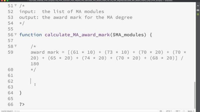 The PHP function that helped me calculate the award mark for my MA degree | Multidimensional arrays смотреть онлайн