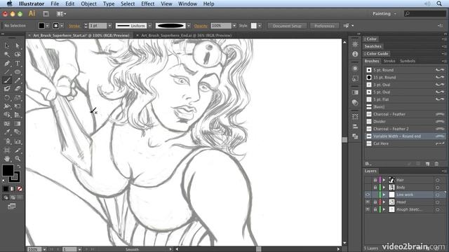 Creating and Editing Art Brushes from: Adobe Illustrator CS6: Learn by Video смотреть онлайн