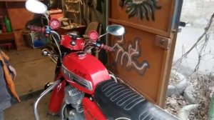 Ява 634 заводится от руки!!!  Когда чётко выставил зажигание!!!