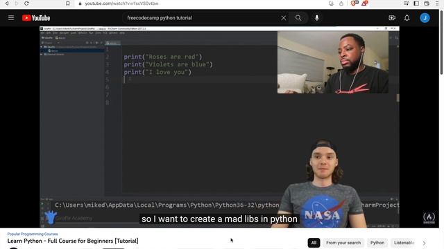 Learning Python | Tutorial by FreeCodeCamp org смотреть онлайн