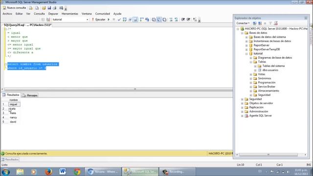 Tutoriales SQL Server #8 | Operadores Relacionales смотреть онлайн