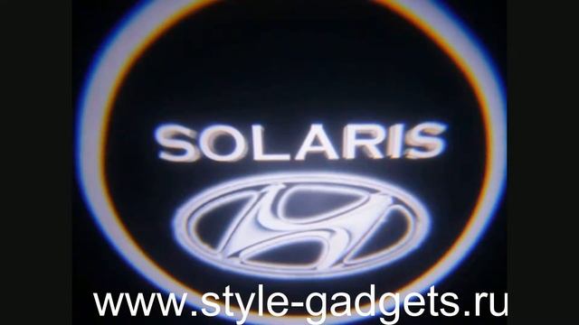 Подсветка дверей с логотипом Hyundai Solaris смотреть онлайн