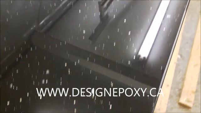 Black Quartz epoxy countertop , comptoir noir epoxie imitation Quartz смотреть онлайн
