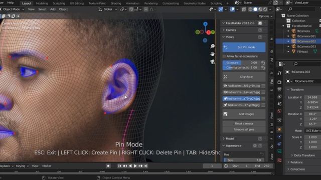 Facebuilder Blender : Convert Image to 3D Model WILL SMITH Keentools Facebuilder : Blender Tutorial смотреть онлайн