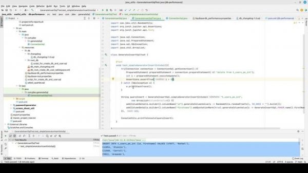 JDBC connection to PostgreSQL. Insert, delete, select queries.How to generate SQL insert queries?L4