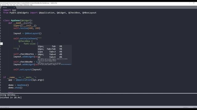 Increase QCheckBox Indicator size | PyQt5 Tutorial смотреть онлайн