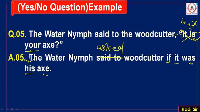 INTERROGATIVE SENTENCE/Narration/ Direct & Indirect/ Grammar by Hadi SiR/ @Eduzone Academy/ Grammar смотреть онлайн