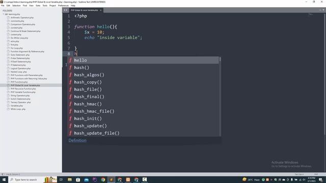 PHP Global & Local Variable Tutorial in Hindi / Urdu смотреть онлайн