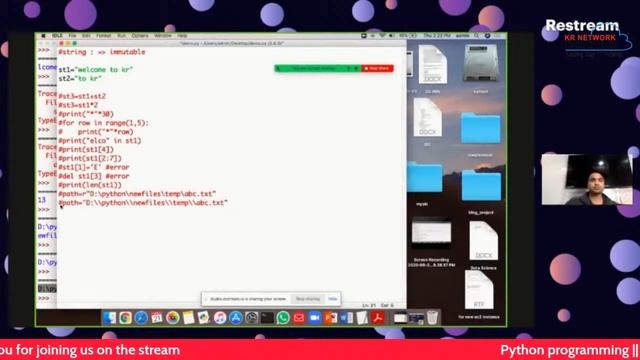 Python || Day- 9 || Strings & List Comprehension смотреть онлайн