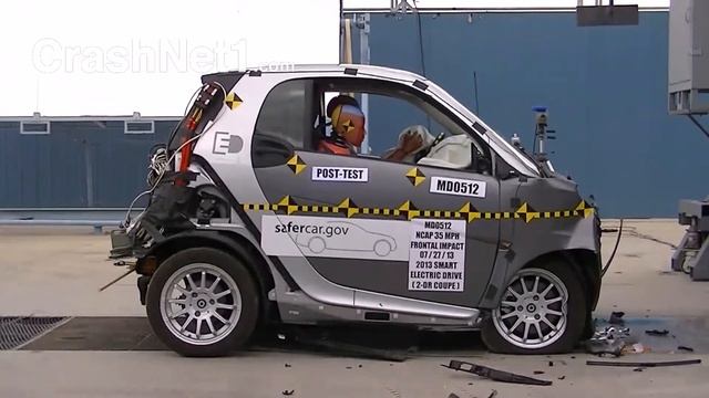 2013 Smart Fortwo Electric Drive | Frontal Crash Test Documentation | CrashNet1 смотреть онлайн