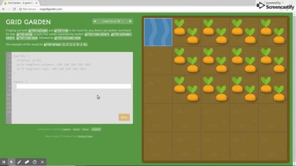 CSS Grid Garden Game with Answers