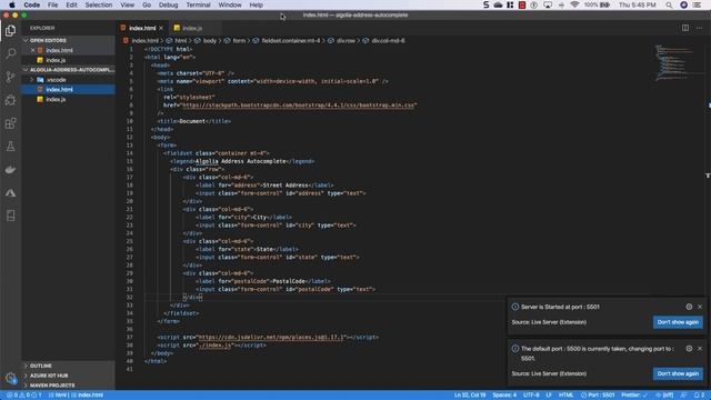 Algolia Address Autocomplete Javascript Tutorial смотреть онлайн