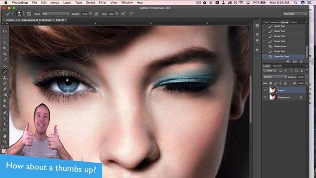 Remove Makeup In Photoshop - Eye Shadow Removal смотреть онлайн