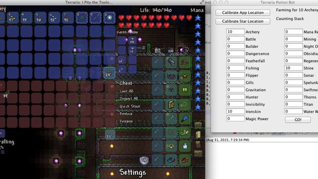 Terraria Auto Potion Making Bot смотреть онлайн