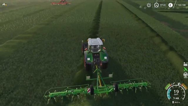 Уборка травы и сена на продажу vermehrungsgras Farming Simulator 19 смотреть онлайн