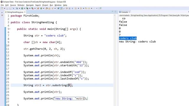 #63 | Substring in java | Example | String Handling - 3 смотреть онлайн