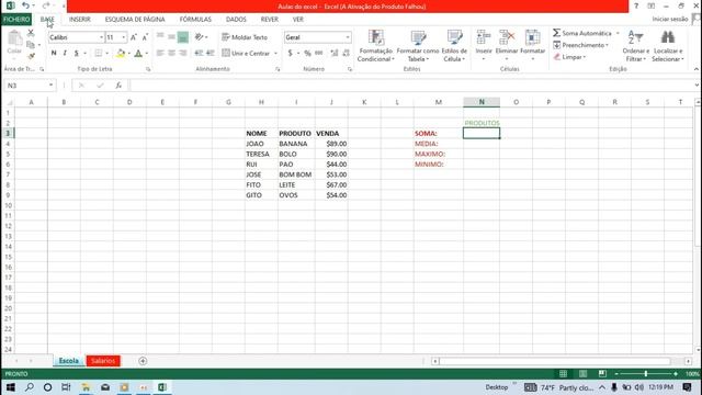 Excel#12 Operadores aritméticos: soma, media, maximo e minimo. смотреть онлайн