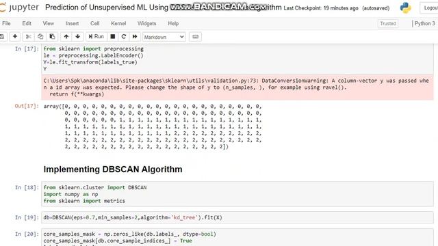 KMeans, DBSCAN Clustering Algorithm / Unsupervised Method смотреть онлайн