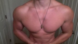 Muscle God Flexes His Big Biceps on Cam