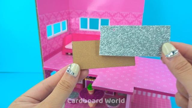 DIY Miniature Cardboard House #286 ❤️ Build Hamster Dream House Three Floor With Pool, Slide, Garag