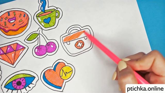 Наклейки своими руками из бумаги / Без клея!