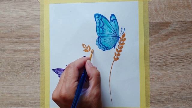 Рисуем красивых бабочек.