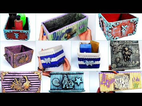 6 идей|переделка картонных коробок|Что можно сделать из картонных коробок ?|организация хранения смотреть онлайн