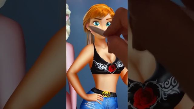 Frozen: Elsa Glow Up Into Bad Girl - Disney Princesses Transformation смотреть онлайн